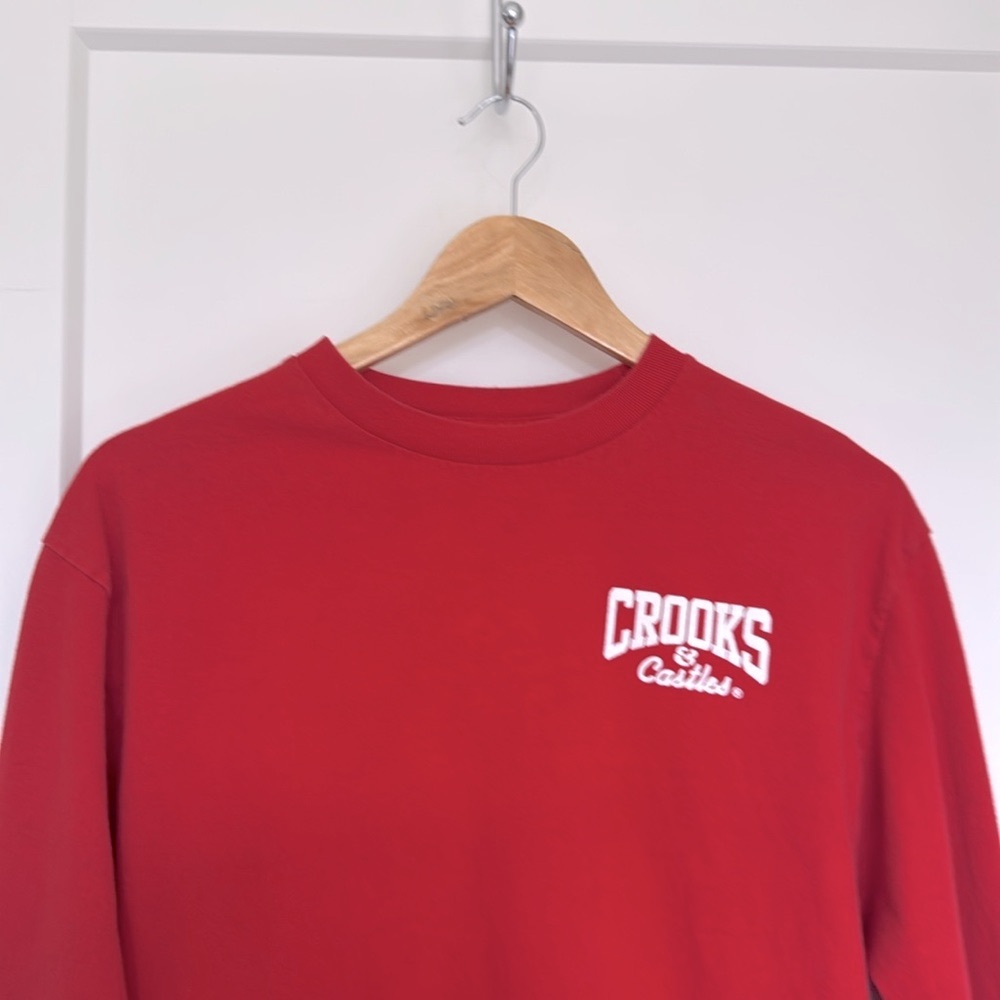 Men’s Crooks and Castles long sleeve red t shirt